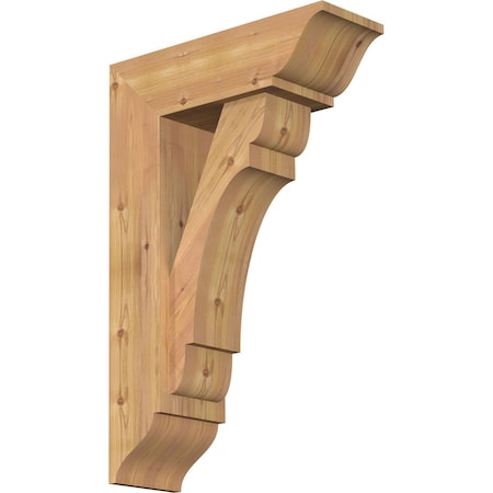 Ekena Millwork Olympic Traditional Smooth Bracket w/ Offset Brace, Western Red Cedar, 7 1/2"W x 22"D x 34"H BKT0806X22X34OLY01SWR